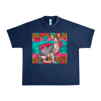 Navy Pink Glitter And Roses Sphynx Cat Urban Heavy Tee - LillyAllenDesigns