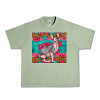 Oil Green Pink Glitter And Roses Sphynx Cat Urban Heavy Tee - LillyAllenDesigns
