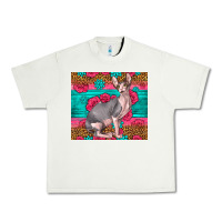 Pistachio Pink Glitter And Roses Sphynx Cat Urban Heavy Tee - LillyAllenDesigns