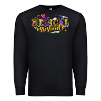 Black MA Medical Assistant Mardi Gras Premium Sweatshirt - NancyCooperArtShop