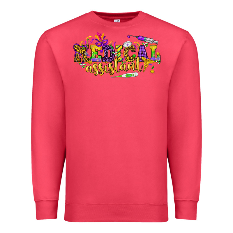 Ma Medical Assistant Mardi Gras Premium Sweatshirt by NancyCooperArtShop | Teevron