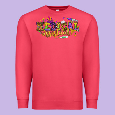 Ma Medical Assistant Mardi Gras Premium Sweatshirt Designed By Nancycooperartshop