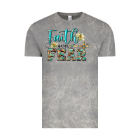 Cloud Rock faith over fear with cross Vintage Tee - BarkalooDesign