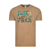 Vintage Coffee faith over fear with cross Vintage Tee - BarkalooDesign