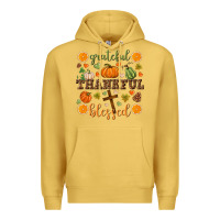 Antique Gold Grateful thankful blessed Premium Hoodie - NancyCooperArtShop