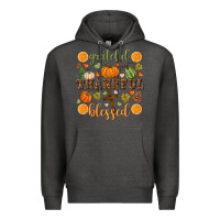Charcoal Heather Grateful thankful blessed Premium Hoodie - NancyCooperArtShop