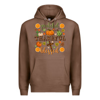 Chestnut Grateful thankful blessed Premium Hoodie - NancyCooperArtShop