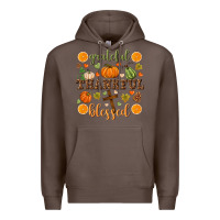 Coffee Grateful thankful blessed Premium Hoodie - NancyCooperArtShop
