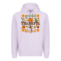 Lilac Grateful thankful blessed Premium Hoodie - NancyCooperArtShop