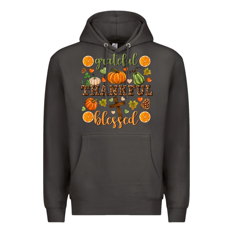 Grateful Thankful Blessed Premium Hoodie by NancyCooperArtShop | Teevron
