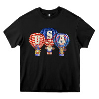 Black usa air balloon gnomies Heavy Core Tee - BarkalooDesign