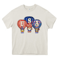 Cream usa air balloon gnomies Heavy Core Tee - BarkalooDesign