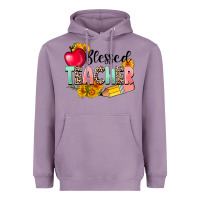 Lavender blessed teacher Heavyweight Hoodie - NancyCooperArtShop