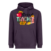 Plum blessed teacher Heavyweight Hoodie - NancyCooperArtShop