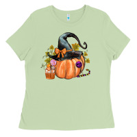 Matcha Kids Pumpkin with Halloween Ladies Tee - texasbilliewilder