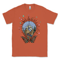 Copper compass with mountain Classic Tee - MaliasSmallBusiness