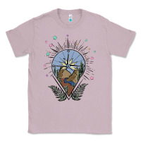 Lilac compass with mountain Classic Tee - MaliasSmallBusiness