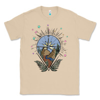 Mushroom compass with mountain Classic Tee - MaliasSmallBusiness
