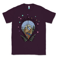 Plum compass with mountain Classic Tee - MaliasSmallBusiness