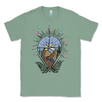 Sage compass with mountain Classic Tee - MaliasSmallBusiness