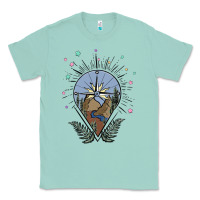 Seafoam compass with mountain Classic Tee - MaliasSmallBusiness