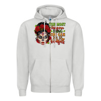 Dove Grey the most chingona thing you can be is yourself sug Zipper Hoodie - LillyAllenDesigns