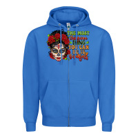 True Royal the most chingona thing you can be is yourself sug Zipper Hoodie - LillyAllenDesigns