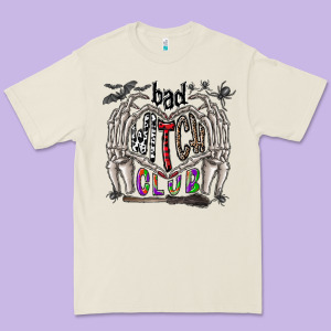 Bad Witch Club Premium Tee Designed By Cowhidedigitalart