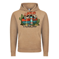 Vintage Coffee camping is my happy place Vintage Hoodie - JahusDesignShop