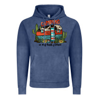 Vintage Denim camping is my happy place Vintage Hoodie - JahusDesignShop
