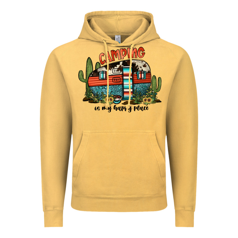 Camping Is My Happy Place Vintage Hoodie by JahusDesignShop | Teevron