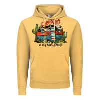 Vintage Mustard camping is my happy place Vintage Hoodie - JahusDesignShop