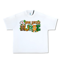 White one lucky nurse Urban Heavy Tee - AdoDesignShop