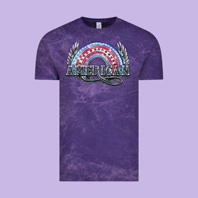 American Rainbow Vintage Tee Designed By Nancycooperartshop