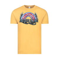 Vintage Mustard American rainbow Vintage Tee - NancyCooperArtShop