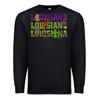 Black Louisiana Mardi Gras Premium Sweatshirt - NancyCooperArtShop