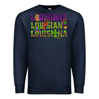 Navy Louisiana Mardi Gras Premium Sweatshirt - NancyCooperArtShop