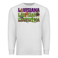 Oatmeal Heather Louisiana Mardi Gras Premium Sweatshirt - NancyCooperArtShop
