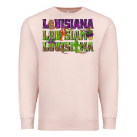 Pale Pink Louisiana Mardi Gras Premium Sweatshirt - NancyCooperArtShop