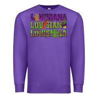 Purple Louisiana Mardi Gras Premium Sweatshirt - NancyCooperArtShop