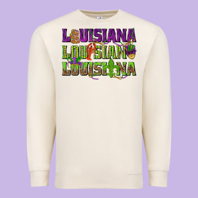 Louisiana Mardi Gras Premium Sweatshirt Designed By Nancycooperartshop