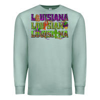 Seafoam Louisiana Mardi Gras Premium Sweatshirt - NancyCooperArtShop