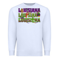 White Louisiana Mardi Gras Premium Sweatshirt - NancyCooperArtShop