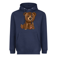 Navy bear Heavyweight Hoodie - texasbilliewilder