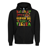 Black salsasip sway cinco de mayo fiesta Zipper Hoodie - LillyAllenDesigns