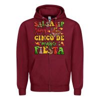 Burgundy salsasip sway cinco de mayo fiesta Zipper Hoodie - LillyAllenDesigns