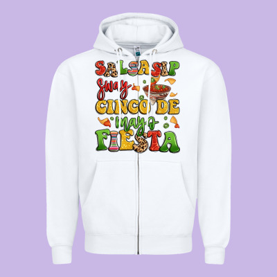 Salsasip Sway Cinco De Mayo Fiesta Zipper Hoodie Designed By Lillyallendesigns