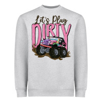 Heather Grey let's play dirty Heavyweight Sweatshirt - MaliasSmallBusiness