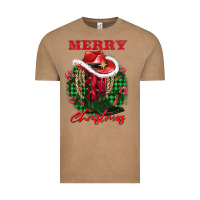 Vintage Coffee merry christmas boots hat rope Vintage Tee - AdoDesignShop