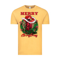 Vintage Mustard merry christmas boots hat rope Vintage Tee - AdoDesignShop